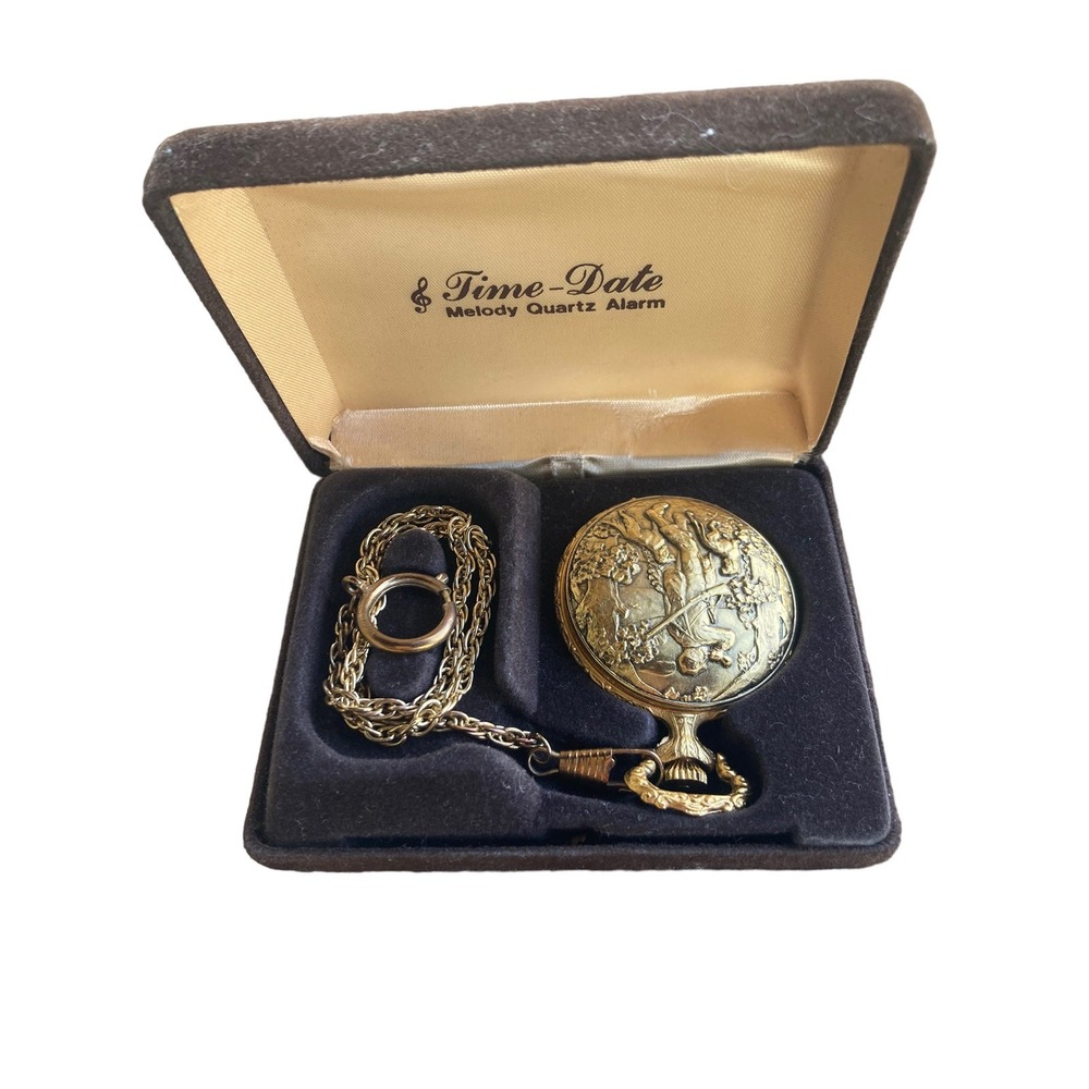 Vintage Time Date‎ Quartz Pocket Watch